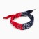 Women's scarf, red/blue color, size 53x53