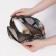 Lightning cosmetic bag, green/beige color