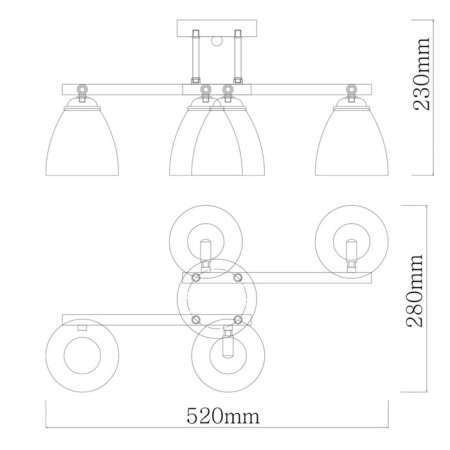 Tetro lamp, size 32x25x50 cm, E14-9