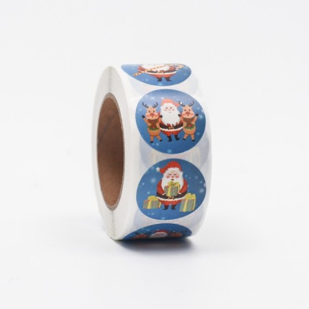 Stickers in the roll "Santa", 500 pcs, 2.5 x 2.5 cm-2
