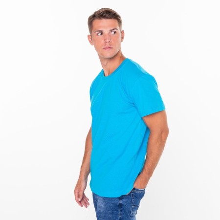 T -shirt male plain, blue color, size 52-1