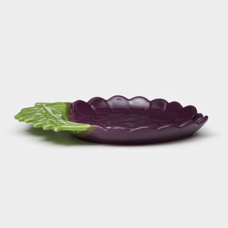 Ceramic "grapes" plate, flat, purple, 23.5 cm, 1 variety, Iran-2