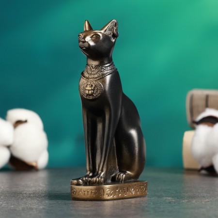 Figure "Cat of Egyptian" bronze, 7x14x5cm-1