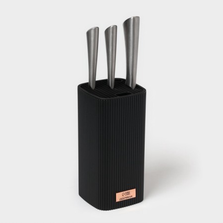 Soft knife stand, 11x11x22 cm, black color-2