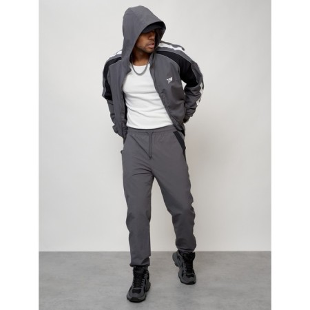 Male tracksuit, size 48, gray color-16