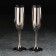 A set of glass glasses for champagne “Chanti”, 170 ml, 2 pcs, color gray
