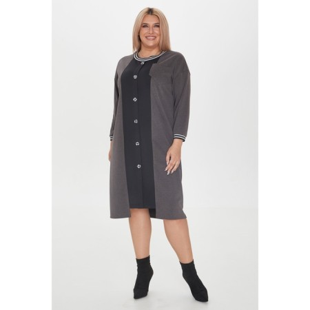 Women's dress, size 62, gray color-1