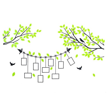 Interior stickers with photo frames "branches", decor on the wall, panel 115 x 200 cm, 186 email-1