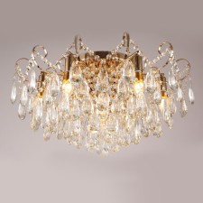Crystal Crystal Economic light 52088/8FGD WT, 8x40W, E14, 35x60x60 cm, gold color