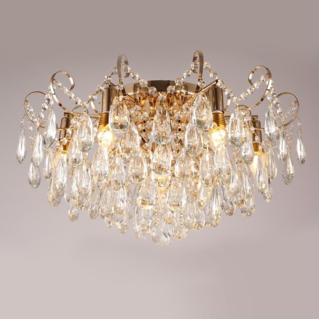 Crystal Crystal Economic light 52088/8FGD WT, 8x40W, E14, 35x60x60 cm, gold color