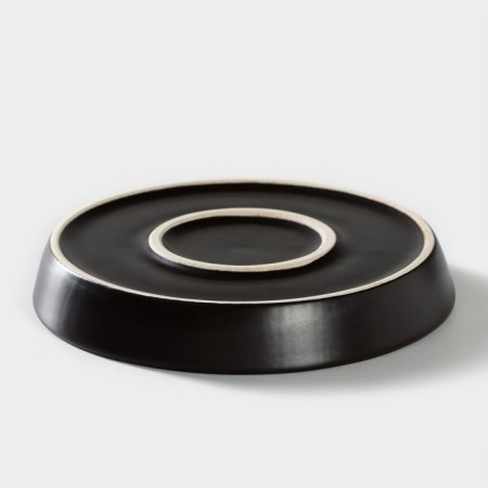 Porcelain dish carbone, d = 17.5 cm, h = 3 cm, black color-2