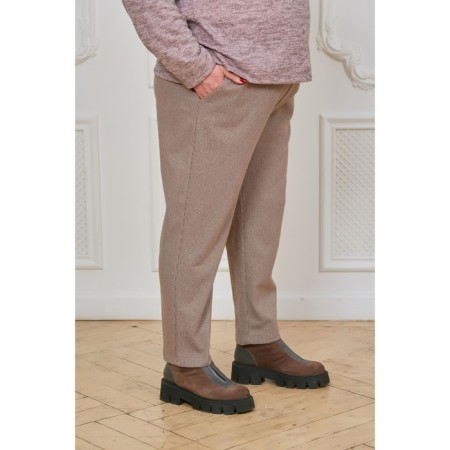 Female trousers, size 56, brown color-1