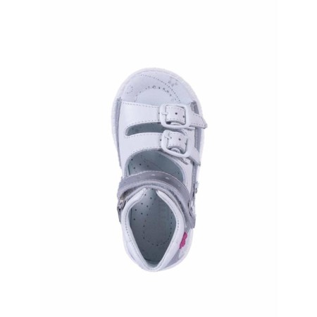 Baby sandals, size 22, silver color-3
