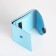 Women's wallet on the button, blue color