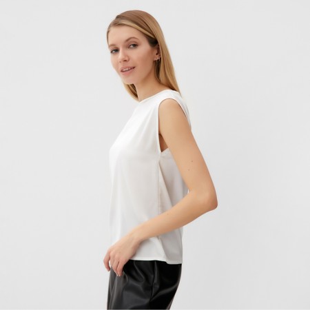 Top female minku: casual collection color white, size 48-3