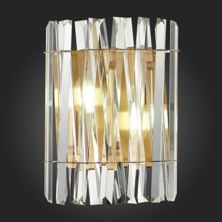 Sconces st. SL1170.301.02. Fabio. 2x40 watts, E14, 25x30 cm, brass color-7