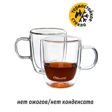 Set of mugs with double walls Olivetti DWC26, 2 pcs, 350 ml-4