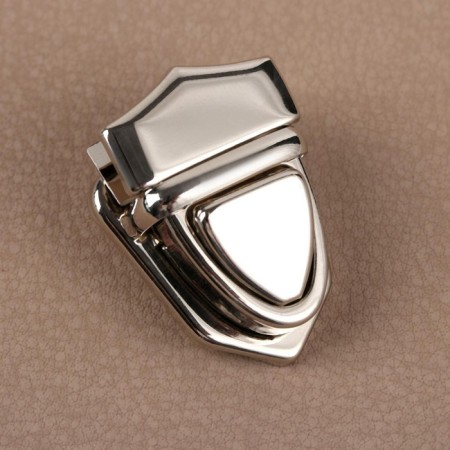 Bag's fastener, 3 × 2.5 cm, silver color-1