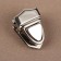 Bag's fastener, 3 × 2.5 cm, silver color