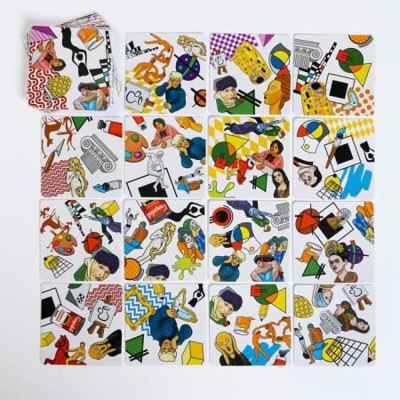 A board game to reaction and attention "Dubbl in a square. Art ", 55 cards, 7+-2