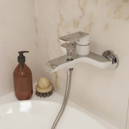 IDDIS CALIPSO CALSB00i02WA bath mixer, single -leaf, white, chrome-6