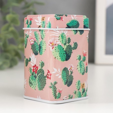 Casket Metal Square "Cactus" MIX 4.5x4.5x7 cm-5