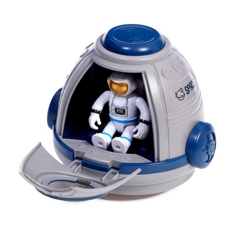 Game set "Space Adventures", flying saucer, capsule, figures 2 pcs., Light, sound-6