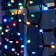 Garland "Curtain" 2 x 1.5 m, IP65, UMS, dark rubber thread, 360 LED, glow of multi, 220 V