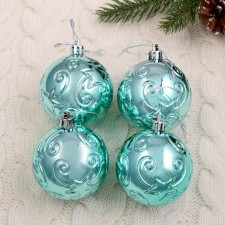 Set of balls plastic D-6 cm, 4 pcs 