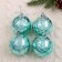 Set of balls plastic D-6 cm, 4 pcs "stars" green