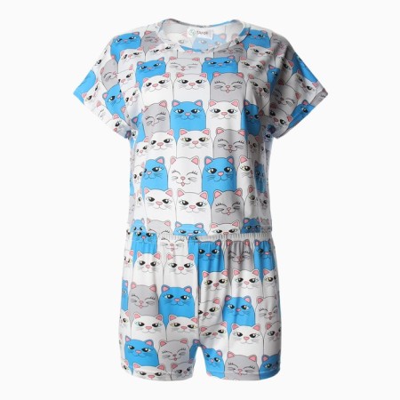 Female home set (T -shirt/shorts), blue color, size 46 (m)-5