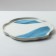 Board ceramic uneven edge "Divorces", 27 cm, white-blue color