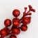 Decorative berries on a stick, red, 4.5 × 4.5 × 20 cm