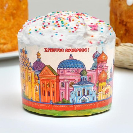 Paper form for the cake "Kremlin" 110 x 85 mm, mix (packaging 1900 pcs)-1