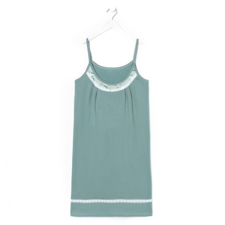 Night shirt female, green color, size 48-4
