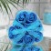Soap roses, blue, set of 9 pcs.