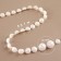 Pearls on threads, with holography, flat, 10 mm, 9 ± 1 m, white color