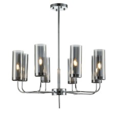 Светильник на штанге Indigo, 13014/8R Chrome. 8х40Вт, E14, 740х740х485/800 мм, цвет дымчатый