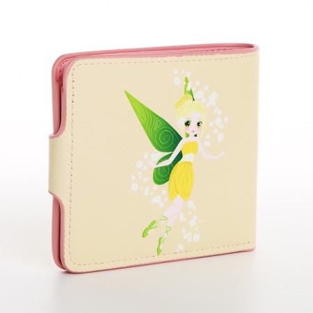 Wallet on the button, beige color-1