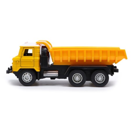 Metal truck "dump truck", inertial, yellow color-1