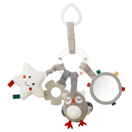 Suspension - rattle “Owl”, gap., The squeak, rustling, on a crib, stroller, crumb me-9