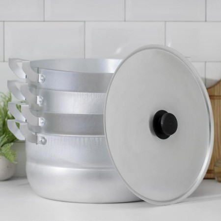 Mantock, 13 l, d = 34.5 cm, with 3 nets, metal cover-5