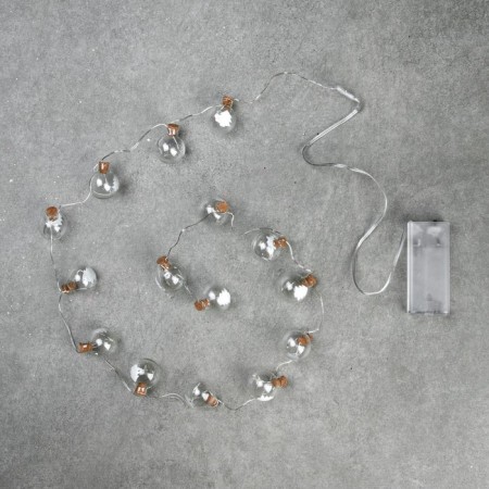 Garland “thread” 1.6 m with nozzles “Balls with a Christmas tree”, IP20, silver thread, 15 LED, white glow, AAX2-2