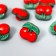 A set of buttons of decorative plastic "Cherries" set 30 pcs 1.3x1.2 cm