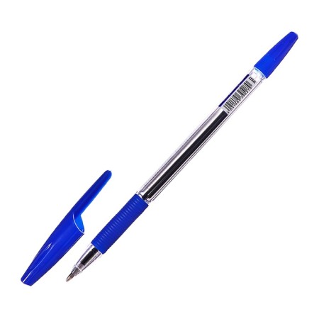 Ballic handle Erichkrause R-301 Classic Stick & Grip, 1.0 mm node, blue, with a rubber holder, a soft and comfortable letter-6
