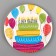 Disposable paper plate "Had birth, cake" (18 cm)