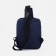 Male sling bag from textiles, with USB, blue color