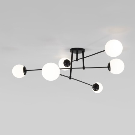 Ceiling Lamp EUROSVET NETZ 30181/6, E27, 6x60W, 1428x1428x400 mm, black color black-2