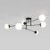 Ceiling Lamp EUROSVET NETZ 30181/6, E27, 6x60W, 1428x1428x400 mm, black color black