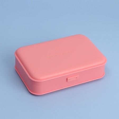 Organizer with a lid, 14 × 9.5 × 3.7 cm, pink color-1